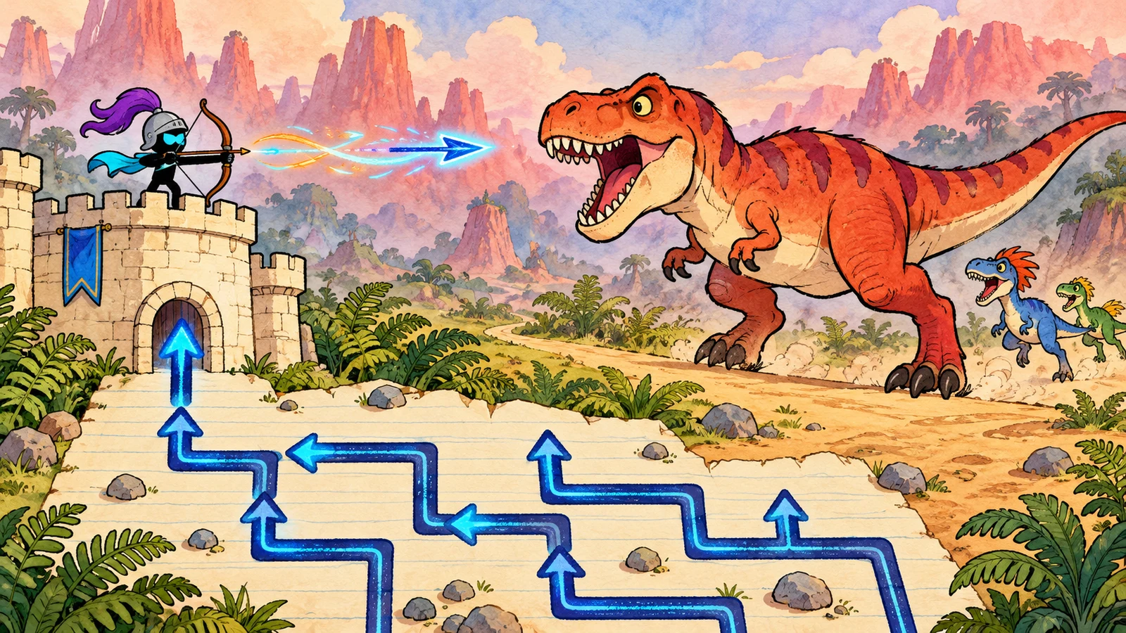 Arrows vs Dinosaurs